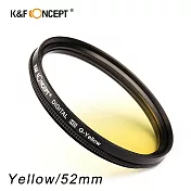 K&F Concept 超薄無暗角清晰漸變圓形濾鏡 黃色52mm
