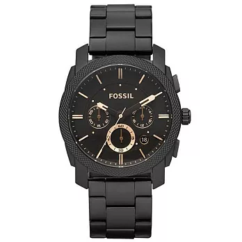 FOSSIL 絕讚霸氣視覺三眼計時腕錶-FS4682/45mm