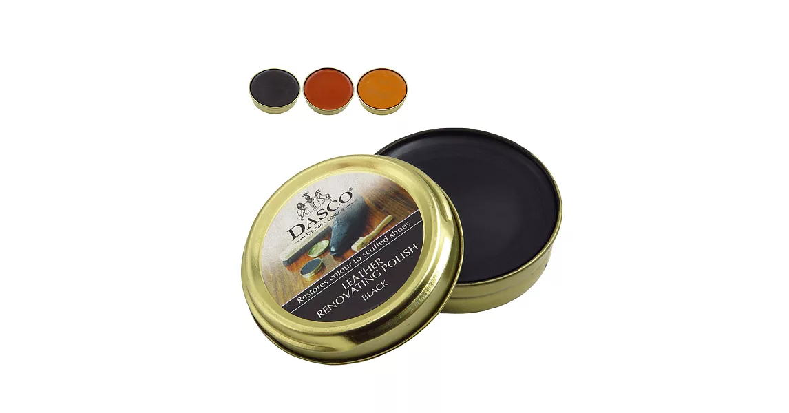 【○糊塗鞋匠○ 優質鞋材】L169 英國伯爵DASCO皮革亮光蠟(50ml/罐)黑色
