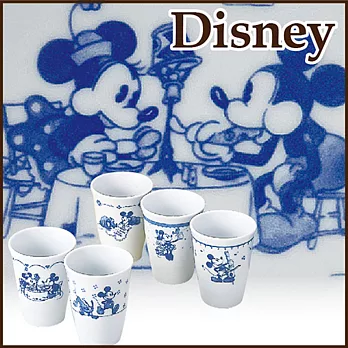 《三郷陶器》迪士尼米奇印花藍陶磁茶杯組(一組5個入)