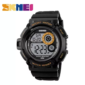 SKMEI 時刻美 1222 低調單色錶面設計多功能電子運動錶- 金色