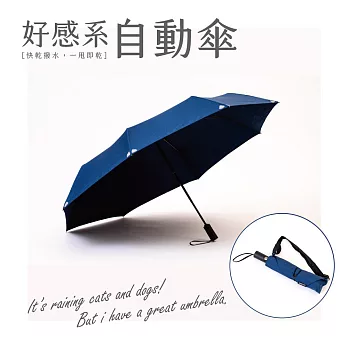 [好感系]機能面料保護自動傘-49吋大傘面給你安全感星空藍