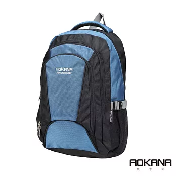 AOKANA奧卡納 輕量防潑水護脊紓壓機能電腦後背包 68-087紳士藍