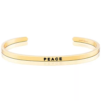 MANTRABAND 美國悄悄話手環 Peace  得到平和寧靜 擁抱真正幸福 金色手環
