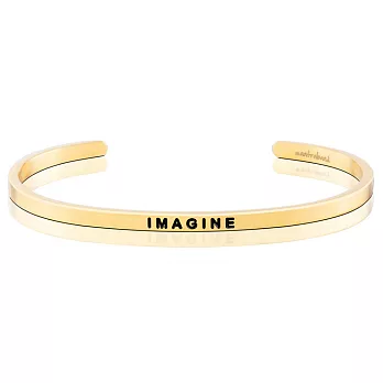 MANTRABAND 美國悄悄話手環 Imagine  想像力 就是創造力 金色手環