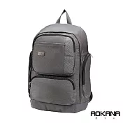 AOKANA奧卡納 輕量防潑水護脊電腦商務後背包 68-090時尚灰