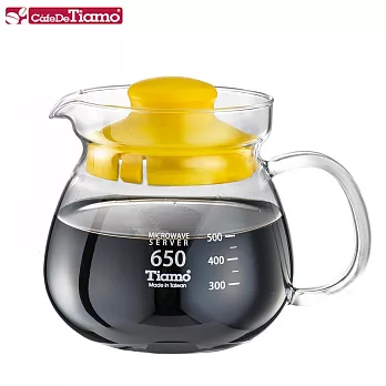 Tiamo 玻璃壺(玻璃把手) 650cc (黃色) HG2202Y