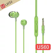UiiSii US60竹子輪廓造型入耳式線控耳機綠色