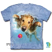【摩達客】美國進口The Mountain 水中黃金獵犬 純棉環保短袖T恤 青少年版S號
