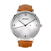 【PICONO】VINYL系列 輕薄簡約真皮錶帶手錶 / VL-6602