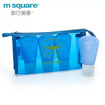 M Square親水系列PVC化妝包S藍色