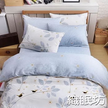 【織眠坊-寧夏】文青風加大四件式特級純棉床包被套組