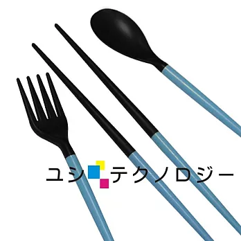 【繽紛生活】超值2組 炫彩三件式環保餐具(筷子/湯匙/叉子(附收納盒))