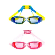 透明平光兒童用防水防霧泳鏡(YY-6331)透明粉色
