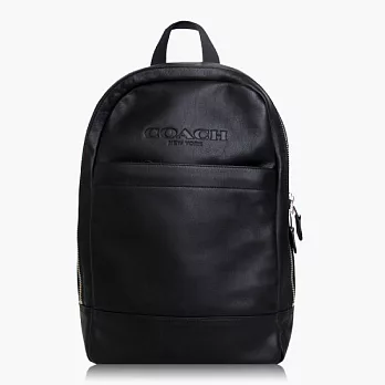 【COACH 旅行必備】皮革 / 單車包 / 後背包_黑色