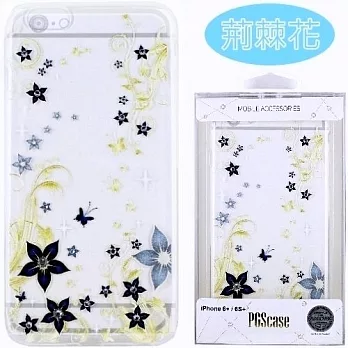 【奧地利水鑽】iPhone 6 Plus /6s Plus (5.5吋) 花系列保護軟套荊棘花