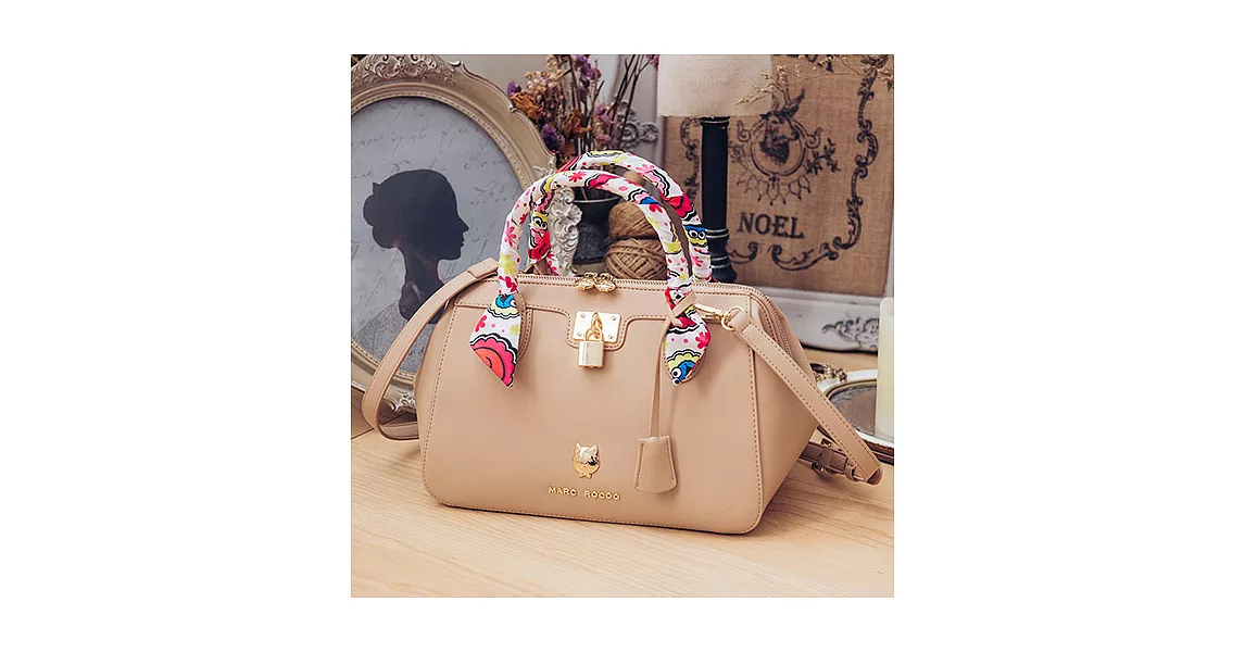 MARC ROCOOX芝麻街聯名款-微甜心鎖二用醫生包-9009-甜奶茶