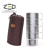 ZED 雙層不鏽鋼杯組 ZCABA0204 / 城市綠洲 (304不銹鋼、杯子、露營飲水、韓國品牌)