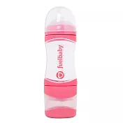 Fuelbaby｜按壓式寬口防脹氣雙層奶瓶 240 mL - 粉紅色