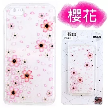 【奧地利水鑽】iPhone 7 (4.7吋) 花系列 空壓軟套櫻花