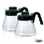 【TCoffee】HARIO-V60好握02耐熱黑色咖啡壺 超值2入組