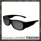 Turoshio 超輕量-坐不壞科技-偏光套鏡-近視/老花可戴 H80102 C2黑白水銀(小)