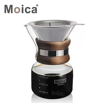 【Moica】不鏽鋼濾網及濾紙兩用手沖咖啡壺(附濾網)