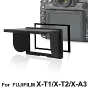 LARMOR V金屬邊框防爆鋼化玻璃相機保護貼附磁吸式遮光罩-富士FUJIFILM X-T1/X-T2/X-A3專用
