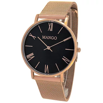 MANGO 絃樂獨奏時尚米蘭腕錶-MA6715L-55R