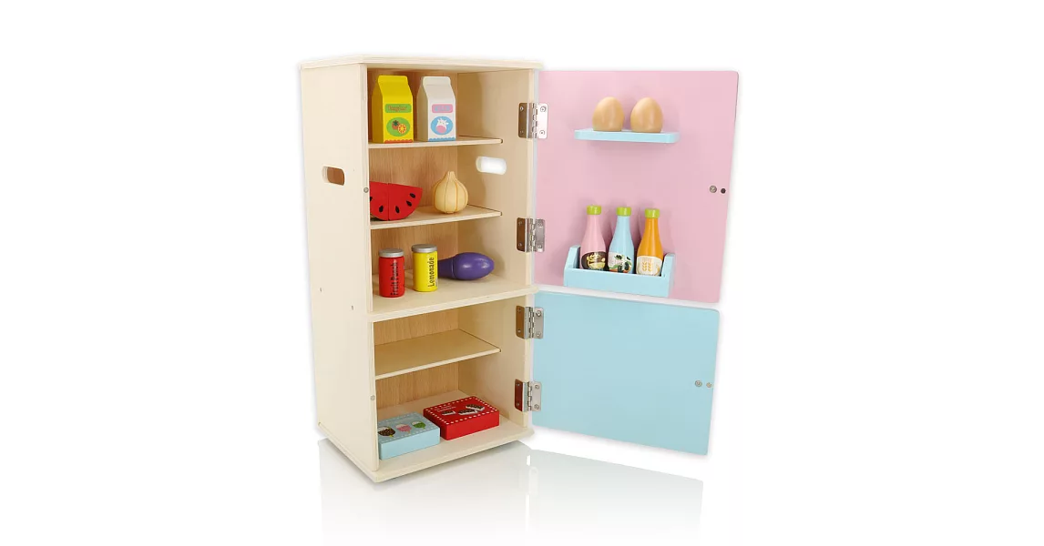 【Toy F1】家家酒!木製冰箱遊戲組(14Pcs)