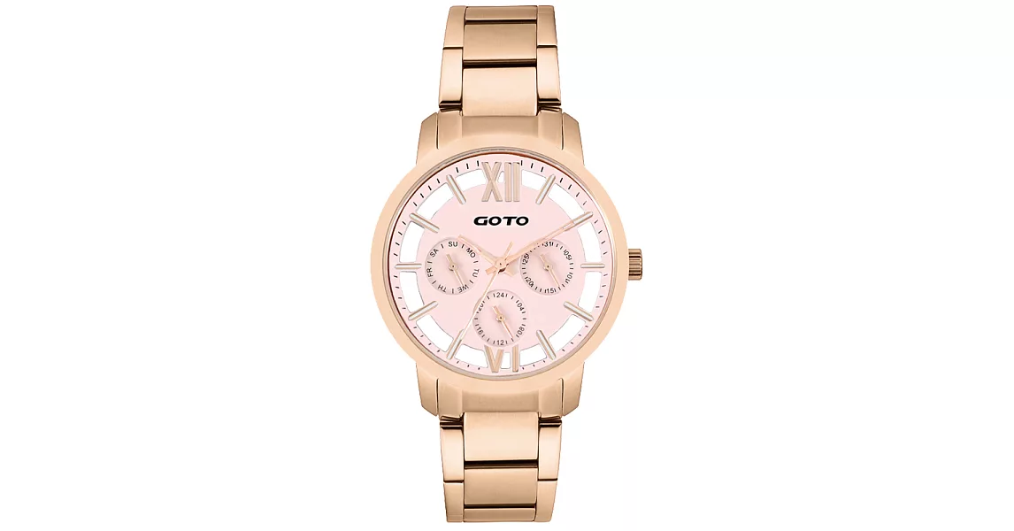 GOTO 月鳴奏曲時尚三眼腕錶-GS0060L-44-841