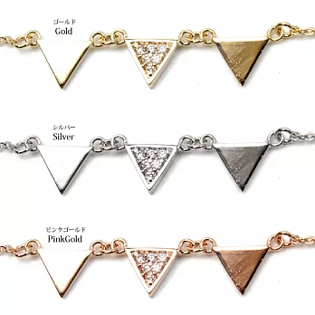 日本製幾何學三角造型項鍊GOLD金