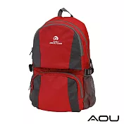 AOU 商務旅行多層背包 輕量防潑水護脊紓壓機能後背包 68-095摩登紅