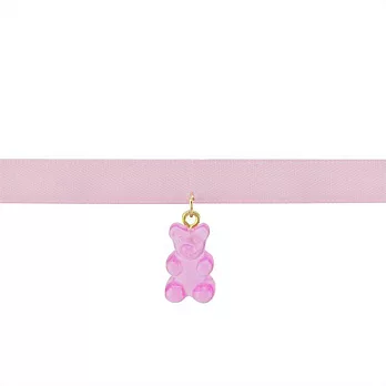 Snatch 小熊軟糖QQ手作邱可頸鍊 - 水蜜桃熊 / Snatch QQ Gummy Bear Handmade Choker - Pink