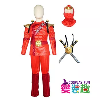 【變裝趣】  韓國正版漫威系列紅色忍者造型服S100-110cm