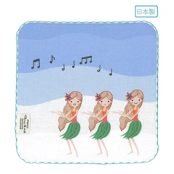 日本Shinzi Katoh 加藤真治卡通造型手帕-海灘女孩