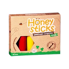 紐西蘭Honey Sticks Crayons純天然蜂蠟無毒蠟筆─幼童適用(3歲+)胖長款(共6色)