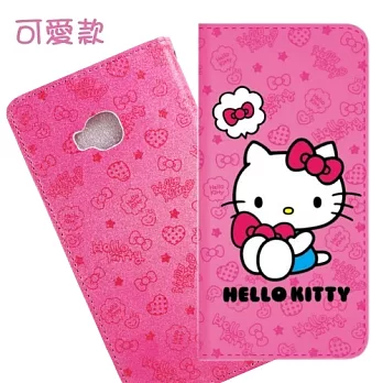 【Hello Kitty】ASUS Zenfone 4 Selfie Pro (ZD552KL) 5.5吋 戀愛系列彩繪可站立皮套(可愛款)