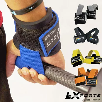 LEXPORTS Gravity Grip 專業重訓健身拉力帶(護腕型)強力止滑版 / 重訓助握帶 / 助力帶橘色-S