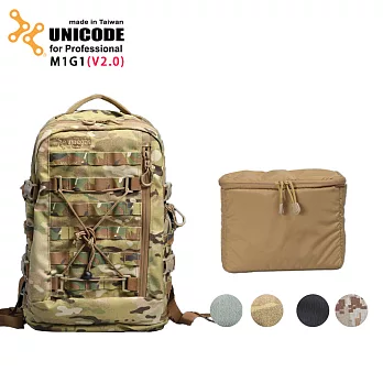 UNICODE M1G1 雙肩攝影背包套組(V2.0版)-多地迷彩內袋套組多地迷彩