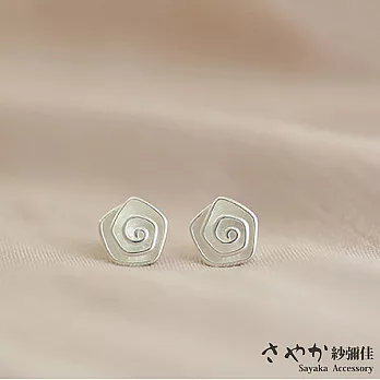 【Sayaka紗彌佳】純銀甜美風格玫瑰花耳環 耳針款