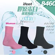 【ifeet】(8460)膠原蛋白胜肽保濕美腳襪-6雙入(男/女款)女款6雙組