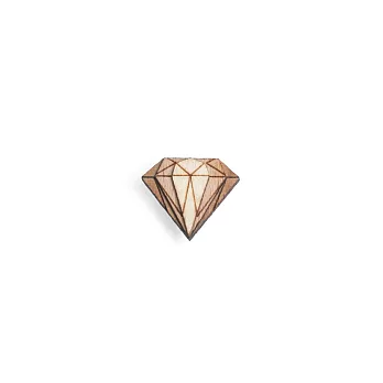 BEWOODEN - 捷克 手作木製 Diamond Lapel 鑽石木胸針