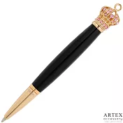 ARTEX accessory皇冠飾品筆 素雅款粉冠黑金管
