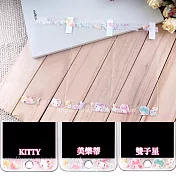 【Sanrio三麗鷗】iPhone 8 /iPhone 7 (4.7吋) 繁花系列 9H強化玻璃彩繪保護貼(雙子星)