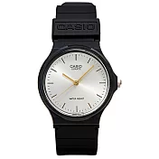 CASIO 卡西歐MQ-24極簡時尚指針中性錶- 銀面金針 7E2