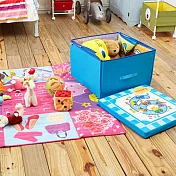 【H&R安室家】童趣多功能玩具收納墊/野餐墊-BNF39藍色