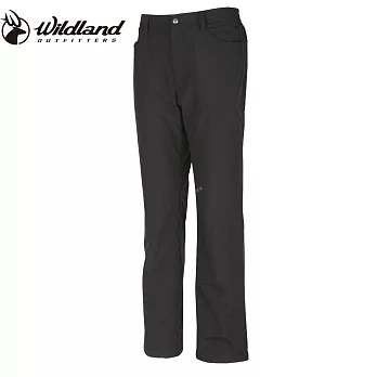 荒野 wildland 男防風防潑水保暖長褲(大尺碼)4XL黑色