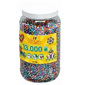 《Hama 拼拼豆豆》13,000 顆拼豆補充罐-90號特殊條紋6色混色