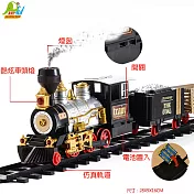 【Playful Toys 頑玩具】蒸氣軌道火車(蒸氣火車 蒸汽 復古 仿真 模型火車 電動 兒童玩具 禮物贈品 小火車)